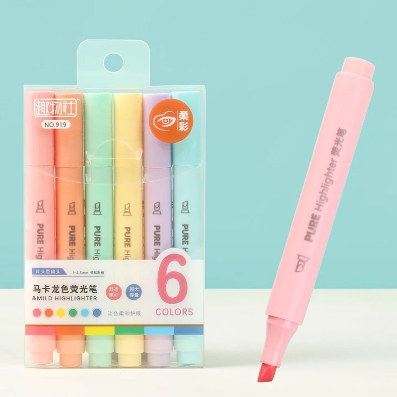 6 SZTUK pastelowych zakreślacz – Math Geometry Set With Compass recenzja i cena
