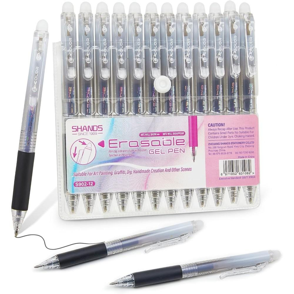 Zestaw 12 długopisów żelowych – Retractable Eraser Pen Click recenzja i cena