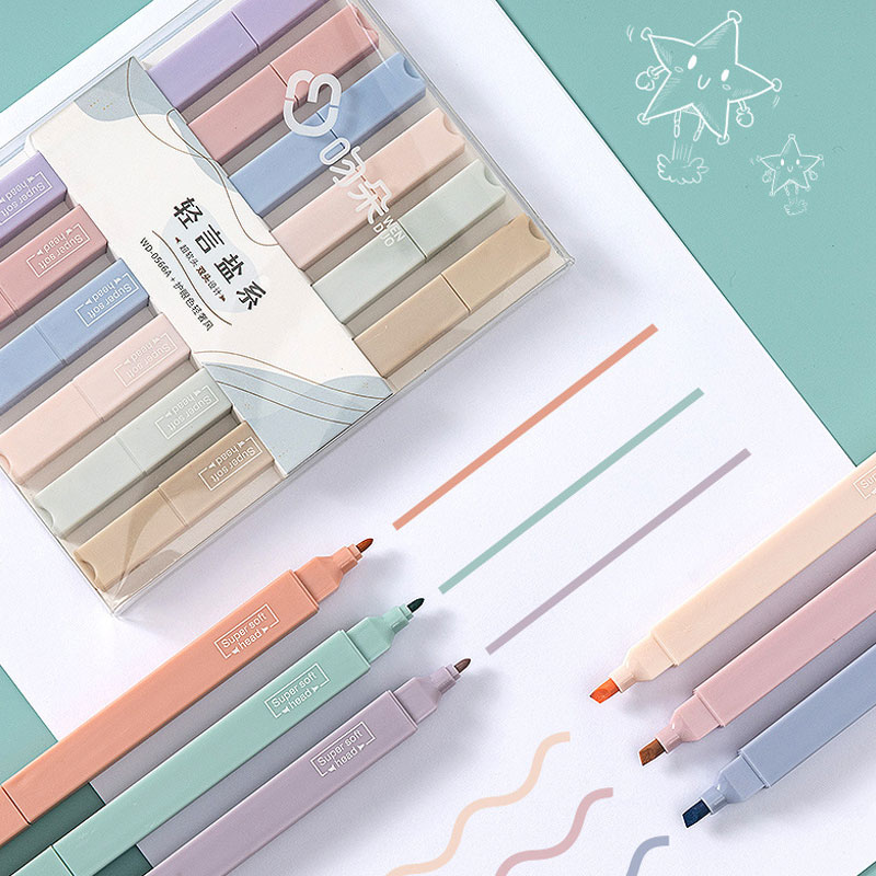 6 szt. Dwustronny zestaw zakre – Pastel Highlighter Set Double Ended recenzja i cena